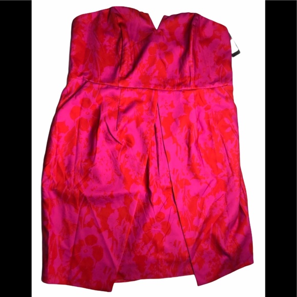 City Chic Dresses & Skirts - CITY CHICK Pink Floral Strapless Dress XL/22